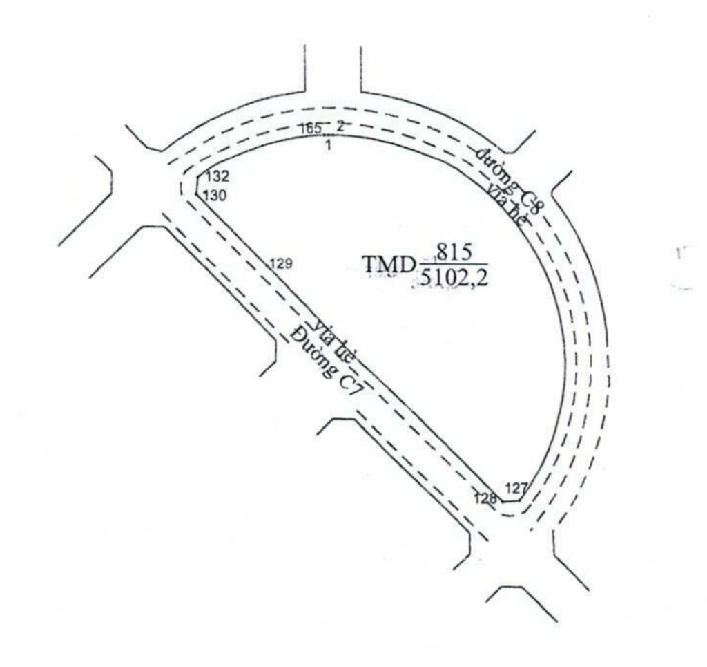 Sơ đồ lô đất TMD 815 - Diện tích 5.102 m²